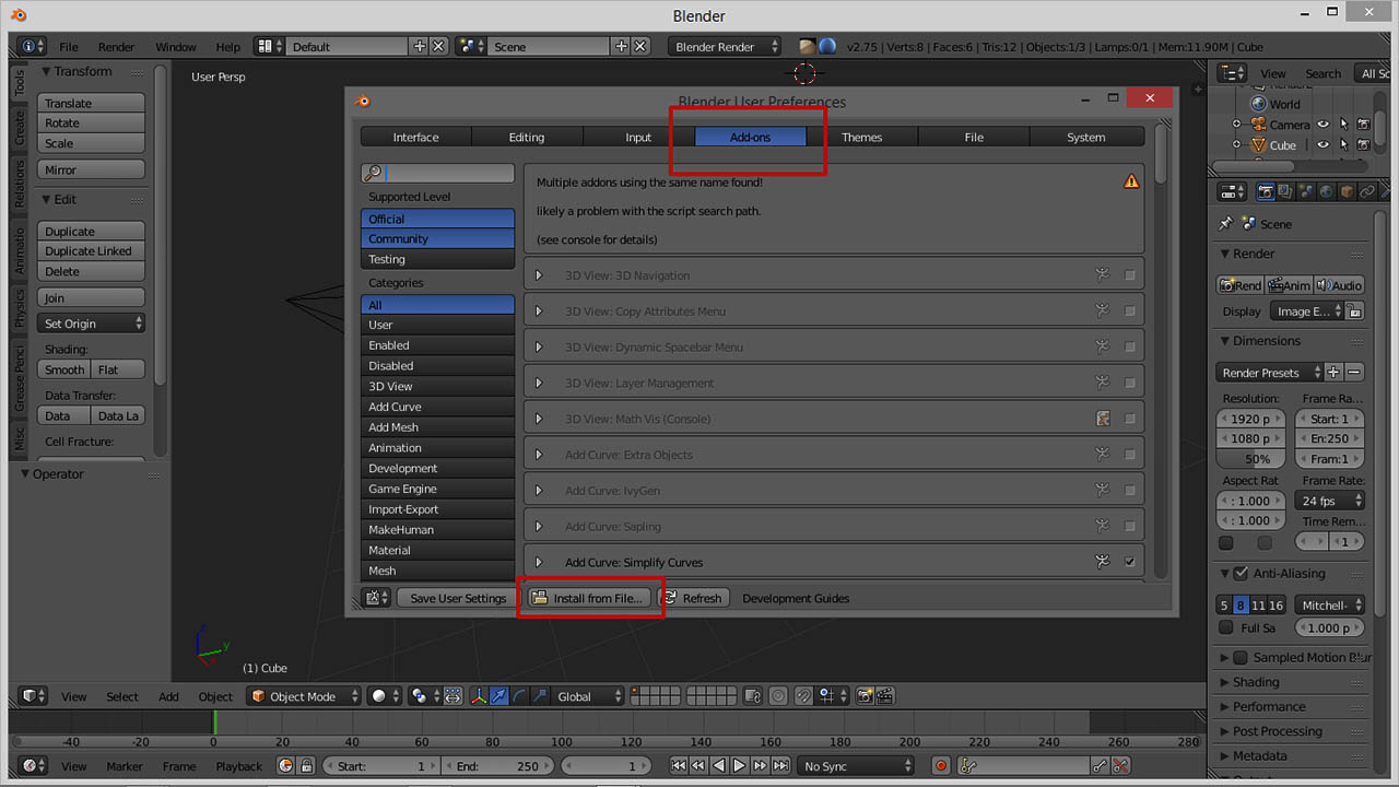 Blender- Install from File
