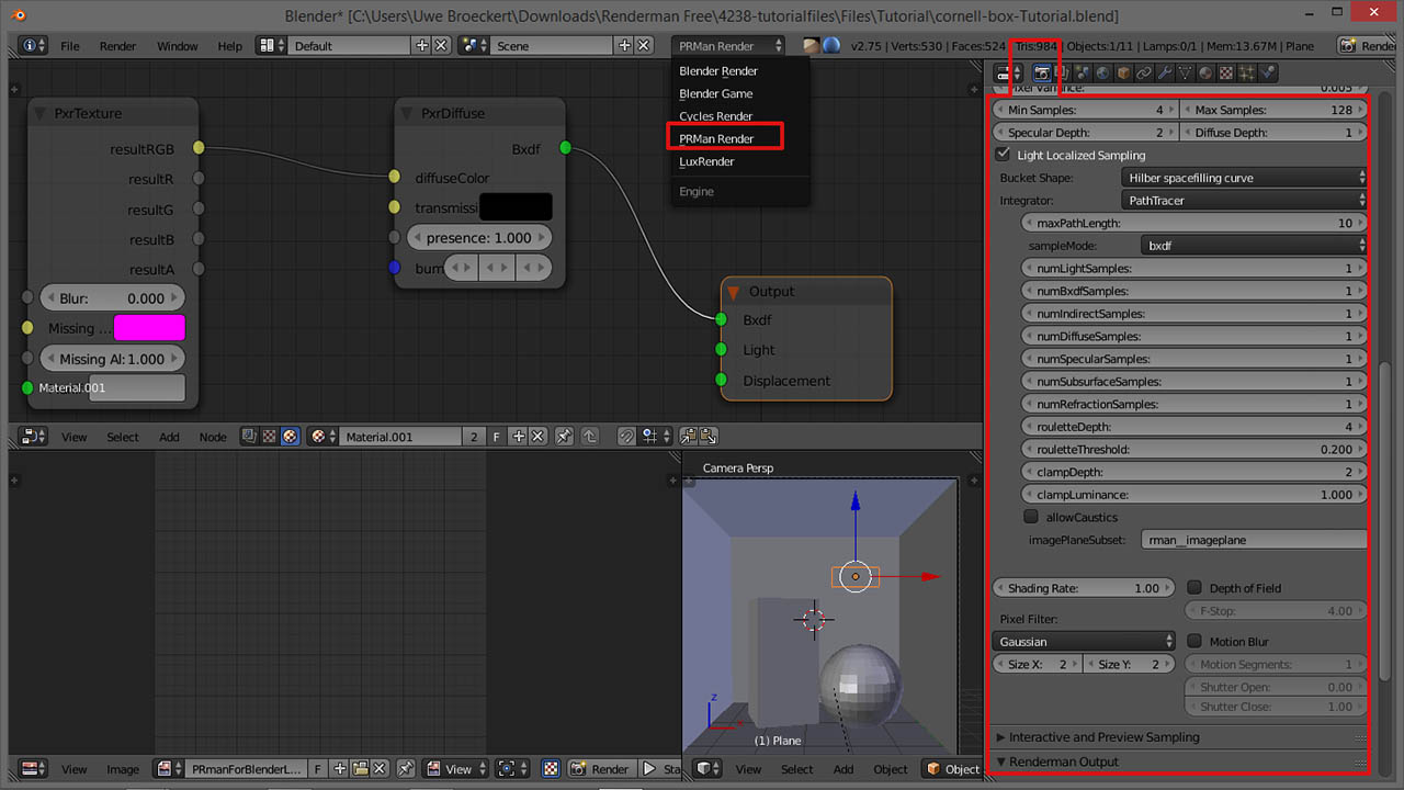Blender Render Settingd PRMan