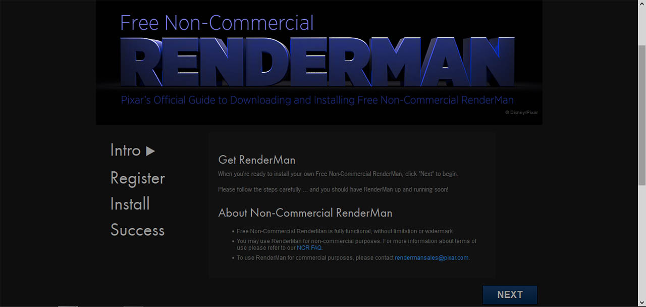 Screenshot Get Renderman by Pixar Renderman