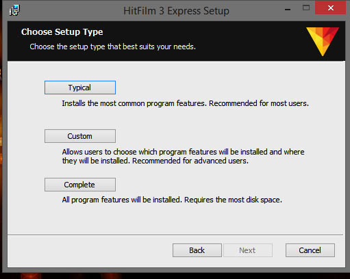 HitFilm3 Install Window8