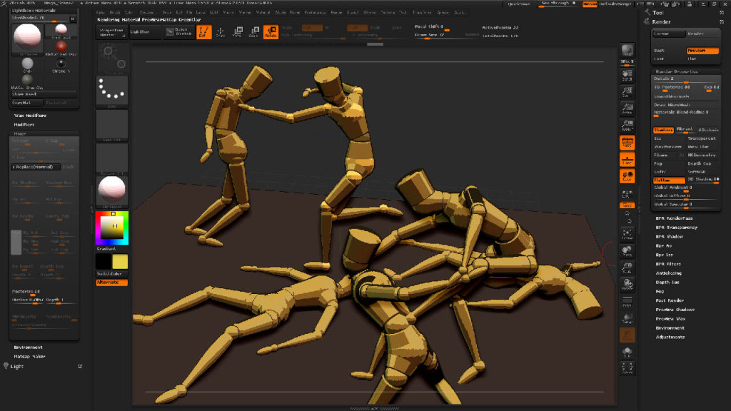 posterize in zbrush 4r5