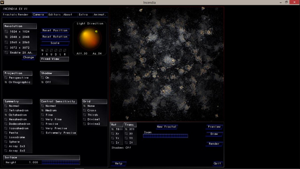 Incendia EX VI Camera Symmetry Types