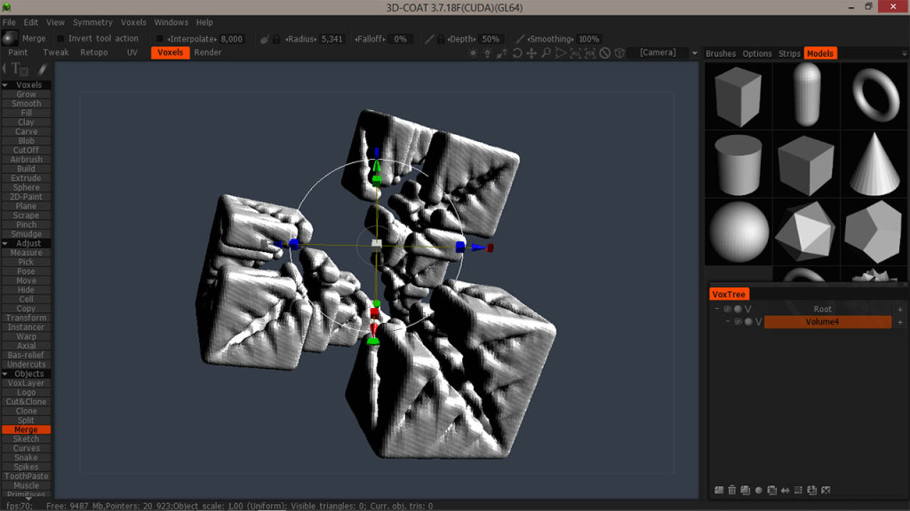 Incendia Fractal in 3D Coat