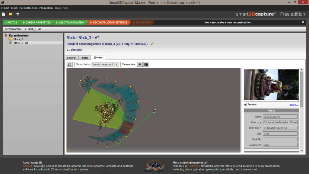 Fotovorschau auf der 3D Ebebe