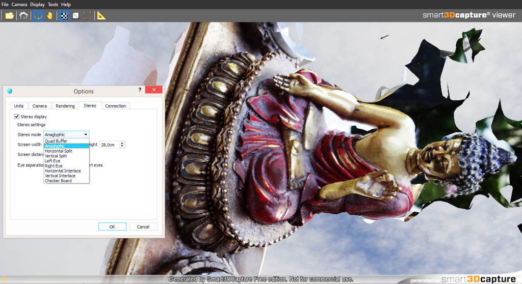 Smart3DCaptureViewer Stereo Einstellungen
