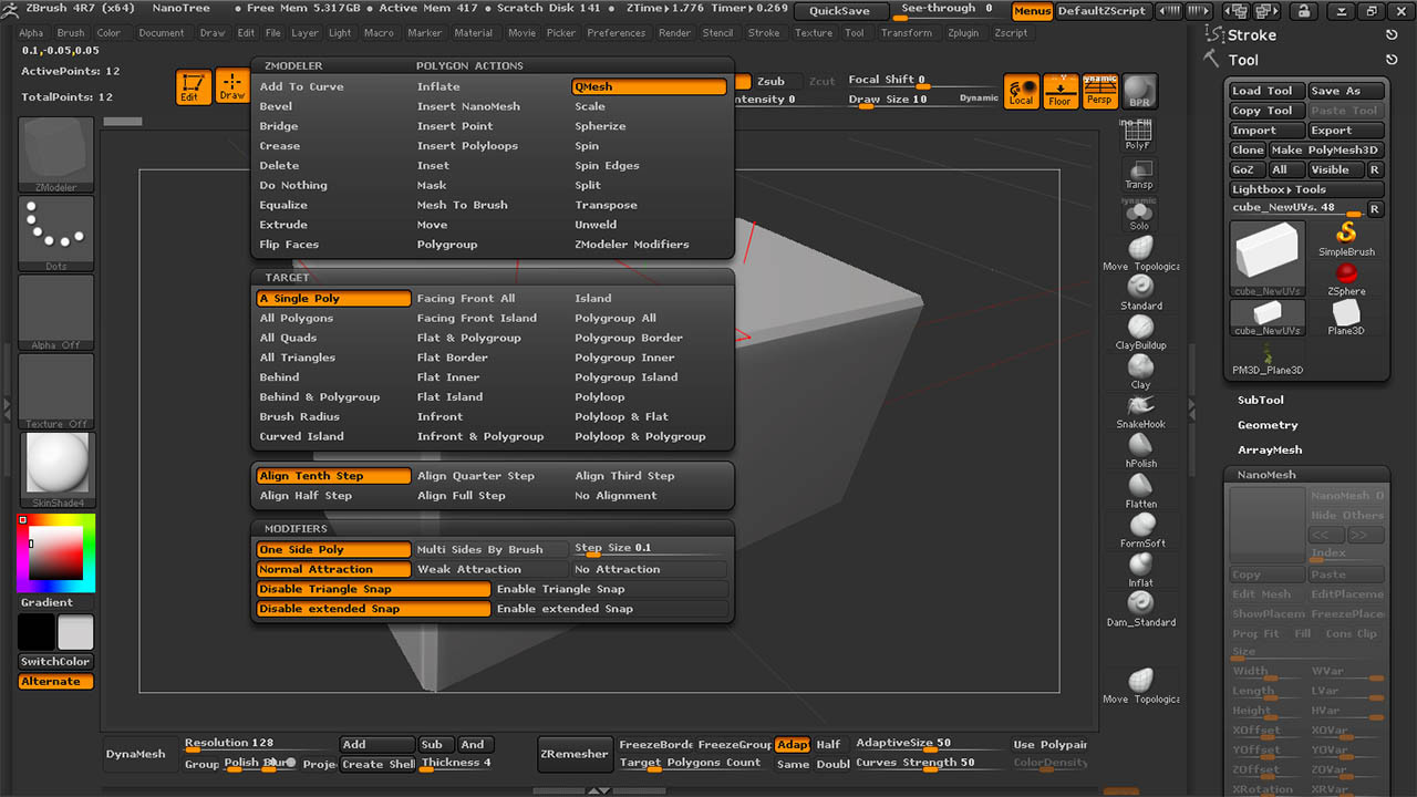 Pixologic ZBrush ZModeler Brush Poly