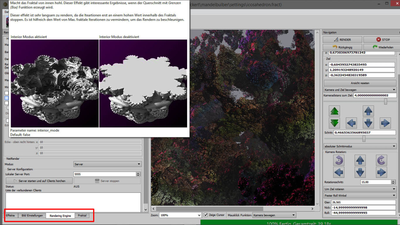 Mandelbulber V2 Screenshot 6 Render Engine