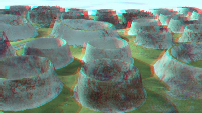 Red/Cyan Stereoscopic CGI Vue Infinite Landscape