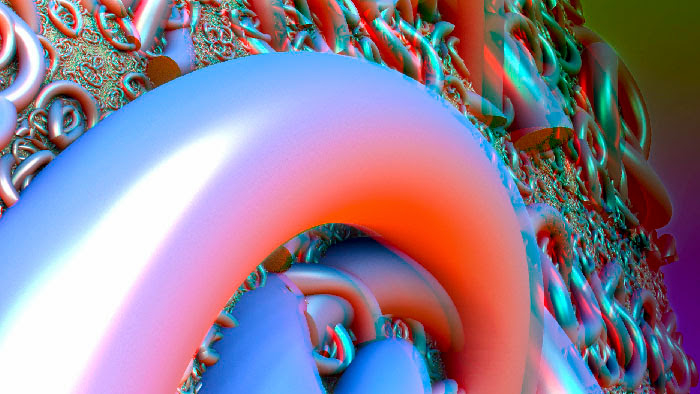 Red/Cyan Stereoscopic CGI  3D Rings