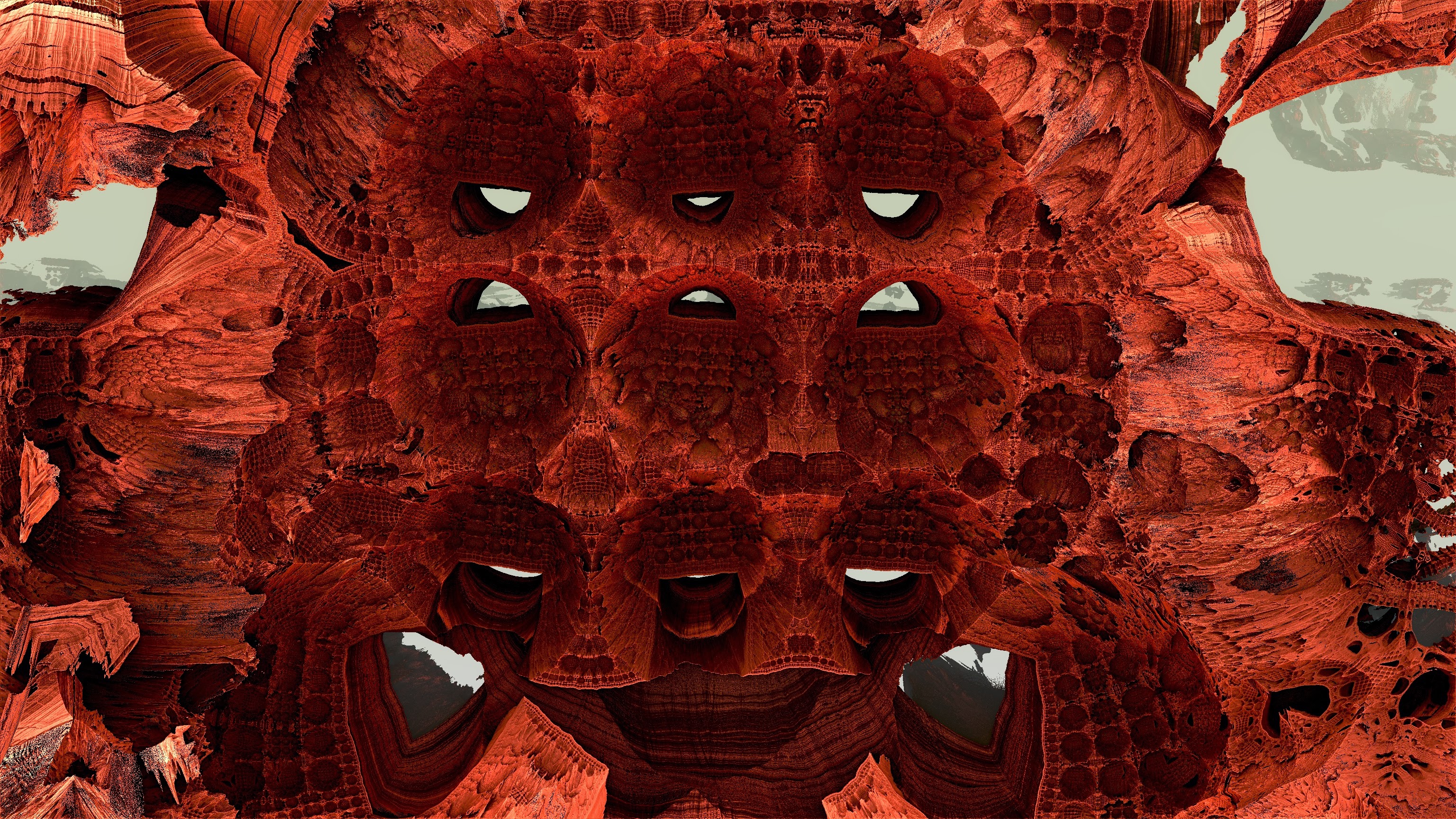 Mandelbulb 3D Fractal Felswohnungen