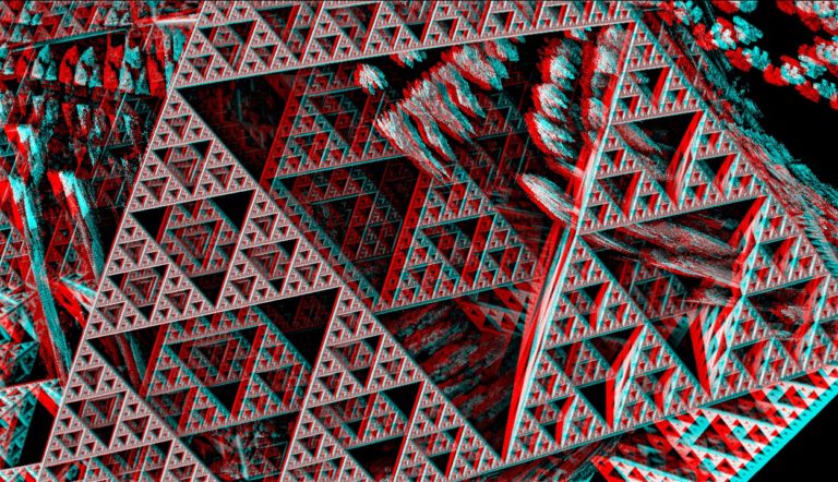 Red/Cyan Stereoscopic CGI Mandelbulb 3d See Sierpinski
