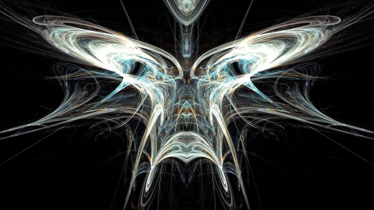 Apophysis Fractal f12 das wie ein Alien-Gesicht wirkt.
