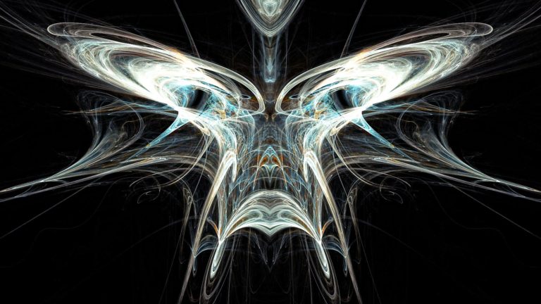 Apophysis Fractal f12 das wie ein Alien-Gesicht wirkt.