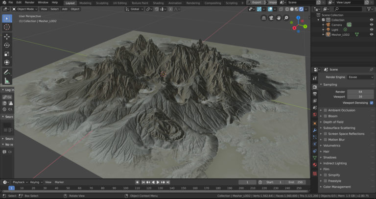 Quadspinner Gaea and Blender 3D