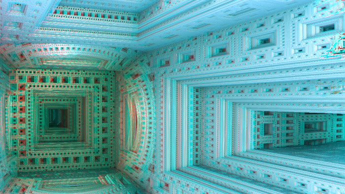 Rot-Cyan 3D Stereoskopie Computer Art 0024
