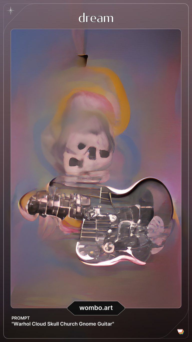 Warhol Cloud Skull Church Gnome Guitar