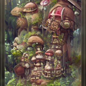 mushroom dwarf house and shroomery in forest6