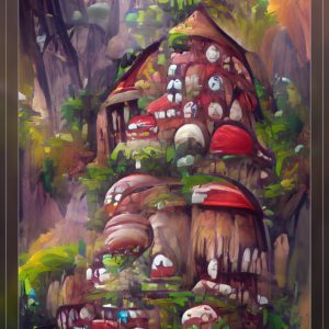 mushroom dwarf house and shroomery in forest8