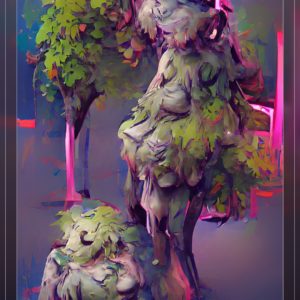 Old Linden Trees looking in a mirror behind ZBrush