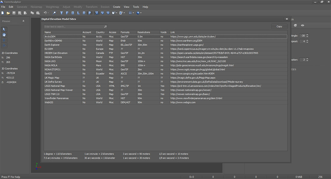 TerreSculptor 3.0 Beta_Digital-Elevation_Models